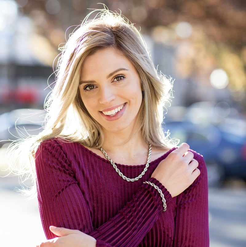 LIFETIME JEWELRY 7mm Rope Chain Necklace 24k Real Gold Plated for Men and Women (20 inches, 2 - White Gold Plated, 1) - Image 2